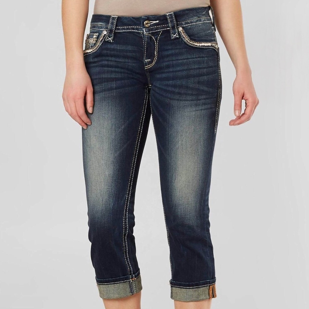 Rock Revival Yara Cuffed Stretch Capri Jeans - Picture 5 of 13